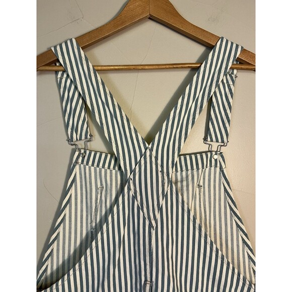 Free People We The Free Railroad Striped Ziggy Shortalls - Picture 8 of 13